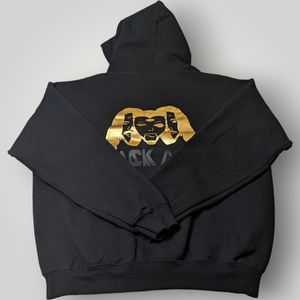 BLACK ALIEN Unisex M Hoodie Streetwear Graphic Heavy Blend Hooded Sweatshirt